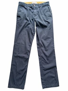 Original Penguin Mens 32x34 Blue Chino Pants Preppy Golf Casual Flat Front